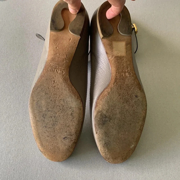 EUC womens CHLOE BALLET FLATS WITH ANKLE STRAP in taupe size 8.5 - Picture 11 of 14